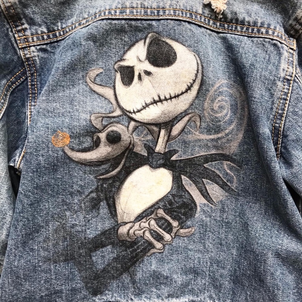 Disneystore jack skully denim jacket EUC XXS(2/3Y)